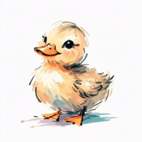 Premium Photo | A drawing of a duck with a blue background Duckling Drawing Cute, Fancy Duck Drawing, Duck With Ducklings Drawing, Fluffy Duck Drawing, Ducks In A Pond Drawing, Duck Ink Drawing, Duckies Drawing, Duck Art Cute, Runner Duck Drawing