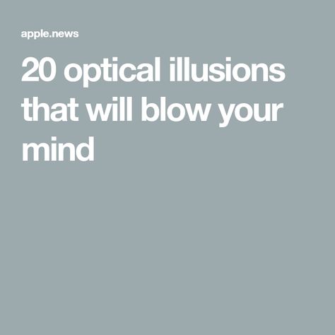 20 optical illusions that will blow your mind Illusion Test, Image Illusion, Optical Illusions Pictures, Eye Illusions, Illusion Pictures, Cool Optical Illusions, Visual Illusion, New York Post, Optical Illusion