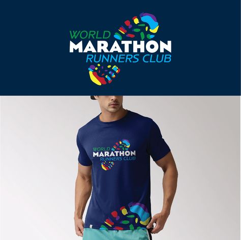 World Marathon Runner's Club logo and t-shirt designs by wicre8  A strong logo is flexible enough to look great on any medium - your website, business cards or even a t-shirt. Crowdspring's creatives know this - and often show you how your new logo design will look in various uses. Click through to learn more about crowdspring's logo and t-shirt design services! Marathon Shirt Design, Marathon Logo, Website Graphic Design, Strong Logo, Custom Clothing Design, Marathon Shirts, Website Business, New Logo Design, A Logo Design