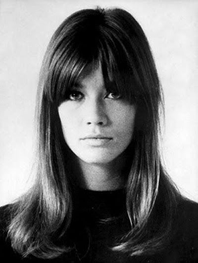 francoise hardy #bangs 60s Hair Bangs, 60s Bangs, 1960s Hair, 60s Hair, Jacqueline Bisset, 70s Hair, Francoise Hardy, Costume Noir, Sixties Fashion