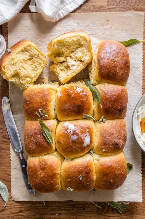 Sage Rolls, Sage Honey, Fried Sage, Honey Bread, Baked Rolls, Fall Cooking, Bread Roll, Pumpkin Candles, Pumpkin Pie Spice