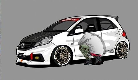 Brio Modifikasi, Honda Brio, Honda Fit Jazz, Car Vector, Honda (car), Car Photo, Honda Jazz, Jeep Cars, Honda Fit