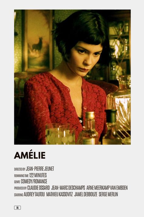 amélie alternative minimal movie poster Amalie Movie, Amelie Movie Poster, Amelie 2001, French Basics, Posters Minimalist, Comfort Movies, Audrey Tautou, French Cinema, Minimal Movie Posters