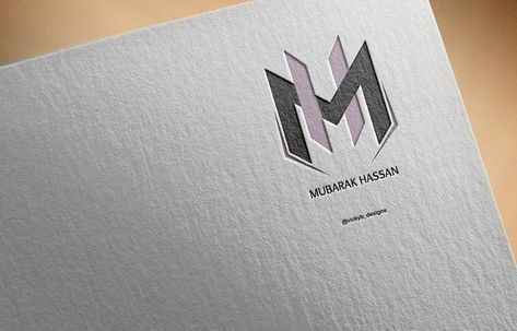 Logo design for Mubarak Hassan using shapes to create M and H Shape Logo Design, H Tattoo, Shape Logo, Jumpsuit Fashion, Create A Logo, Triangle Tattoo, To Create, Logo Design, Jumpsuit