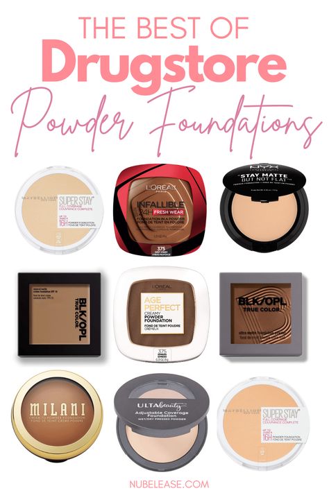 Click here for the Best of Drugstore Powder Foundations 2021! Best Powder Foundation For Oily Skin, Best Drugstore Powder Foundation, Powder Foundation For Dry Skin, Best Drugstore Pressed Powder, Powder Foundation For Oily Skin, Best Pressed Powder, Powders For Oily Skin, Drugstore Powder Foundation, Best Drugstore Powder