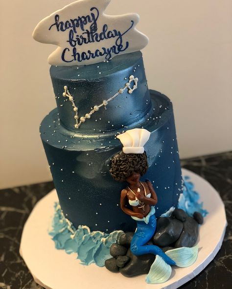 Black Little Mermaid, Little Mermaid Cake, Little Mermaid Cakes, Black Mermaid, Mermaid Cakes, Little Mermaid, The Little Mermaid, The Black, Mermaid