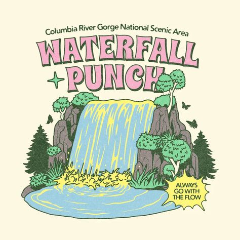 Take your T-Shirt design to the next level by using this Waterfall Vintage Illustration T-Shirt design template by Visuel Colonie. Use this ready-to-use T-Shirt design and start designing like a Pro.