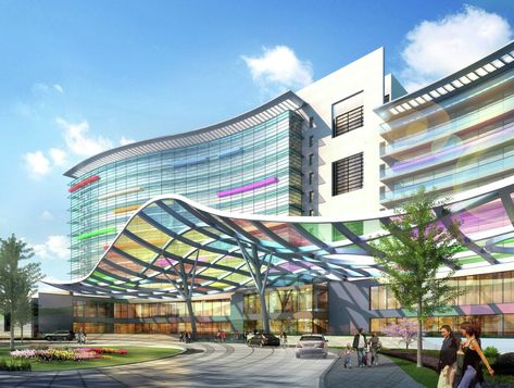 Gallery of Suzhou Children's Hospital / HKS - 12 Children Hospital Design, Hospital Design Architecture, Kids Smile, Hospital Architecture, Healthcare Architecture, Kindergarten Design, Children Hospital, Hospital Interior, Architecture Concept Drawings