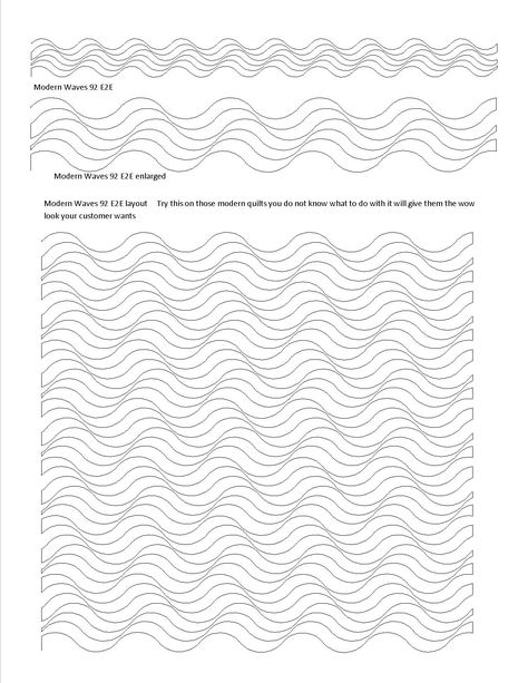 Shop | Category: Modern Quilting | Product: Modern Waves 92 E2E Quilting Stitch Patterns, Fall Quilt Patterns, Long Arm Quilting Patterns, Quilting Machines, Computerized Quilting, Long Arm Quilting, Fabric Panel Quilts, Longarm Quilting Designs, Handi Quilter