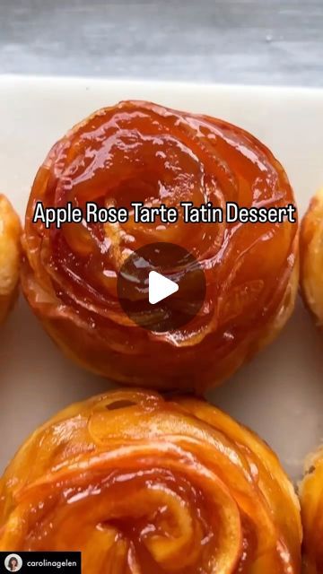 Shelley - Easy Garden Tips on Instagram: "#Repost @carolinagelen
⁣

...
⁣

APPLE ROSE TARTE TATIN - all you need for this luxurious dessert are 3 ingredients you probably already have in your home: apples, store-bought puff pastry and sugar, very minimalistic, but oh, so wonderful 

Ingredients (makes 6 tarts)

2 large red apples
1 sheet of puff pastry
1 cup of sugar

Instructions 

1. Preheat the oven at 200°C or 400°F. 

2. Wash, core, then thinly slice the apples using a sharp knife or a mandolin. Soak them in hot water until they become soft and bendable, for about 4-5 minutes. Don’t worry about them oxidizing too much, they’ll end up turning brown anyway. Feel free to add a drizzle of lemon juice or vinegar in the water if you please. 

3. Roll out the pastry to 2 mm thick. Divide it Apple Tart Tatin, Apple Strudel Recipe, Rose Tart, Apple Rose Tart, Strudel Recipes, Apple Rose, Apple Strudel, Sharp Knife, Apple Roses