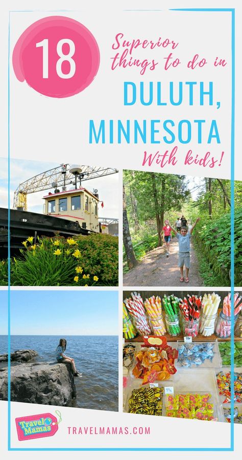 18 Superior Things to Do in Duluth, Minnesota with Kids. Lake Superior is not the only incredible thing to see or do while visiting Duluth, Minnesota. This spectacular destination has so much to offer along with entertainment for the whole family. #travel #family #duluth #minnesota #travelwithkids Minnesota Travel, Duluth Minnesota, Midwest Travel, Duluth Mn, Family Vacation Destinations, Family Travel Destinations, Usa Travel Destinations, Free Things, Lake Superior