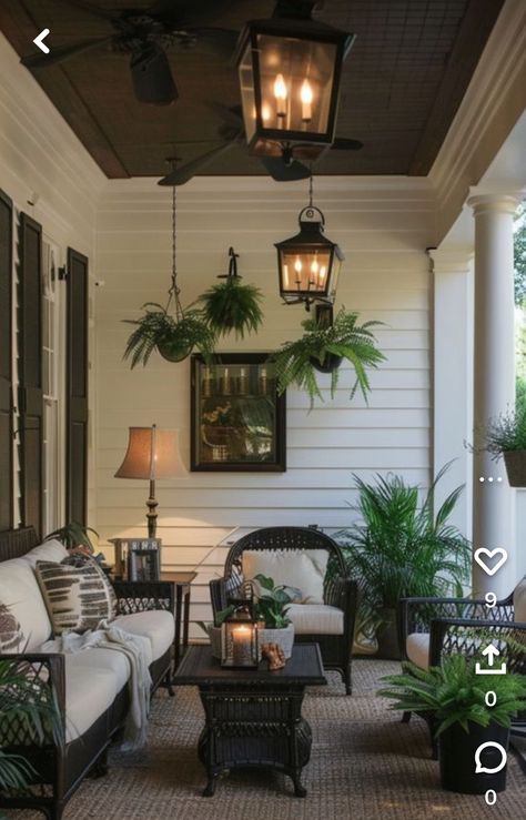 Porch Furniture Layout, Backyard Deck Ideas, Porch Life, Porch Remodel, Front Porch Design, Farmhouse Look, Outdoor Living Rooms, Porch Furniture, Screen Porch