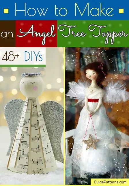 How to Make an Angel Tree Topper: 48+ DIYs | Guide Patterns Diy Art Doll, Diy Christmas Angel Tree Topper, Angel Tree Ideas, Angel Tree Toppers, Gown Patterns, Diy Christmas Angel Ornaments, Diy Tree Topper, Christmas Tree Fairy, Christmas Angel Crafts