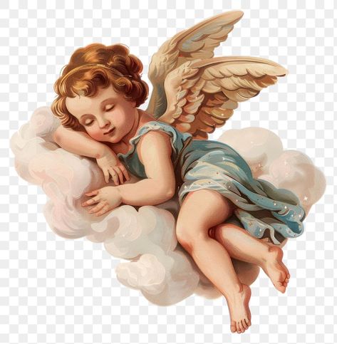 Vintage Angel Aesthetic, Baby Angel Drawing, Angel Illustration Art, Cherub Aesthetic, Cartoon Cupid, Angels Illustration, Pomade Packaging, Cupid Illustration, Sleeping Cartoon