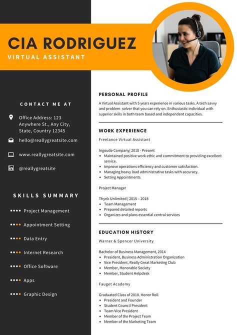 resume, portfolio, design, portfolios Virtual Executive Assistant, Resume For Virtual Assistant, Virtual Assistant Resume, Executive Assistant Resume, Career Change Cover Letter, Job Cv, Administrative Assistant Resume, Cv Inspiration, Minimal Resume