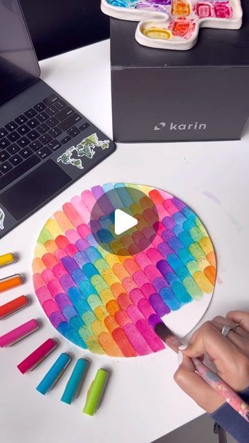 Color Wheel Art Ideas, Mandala Art For Kids, Mandala Art Colorful, Watercolour Mandala, Color Wheel Art Projects, Color Wheel Projects, Scale Painting, Color Wheel Art, Watercolor Mandala