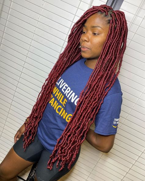 26 Inch Soft Locs, 28inch Soft Locs, Burgundy Soft Locs, Waist Length Soft Locs, 24inch Soft Locs, Soft Loc Take Down, Soft Locs 28 Inches, Burgundy Background Aesthetic, Soft Locs