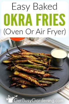 How To Cook Okra In The Oven, What To Do With Okra From Garden, Cooking Fresh Okra, Crispy Okra In Oven, Crispy Baked Okra, How To Cook Fresh Okra From The Garden, How To Cook Okra In Air Fryer, Ocra Recipe Air Fryer, Oven Roasted Okra Recipes