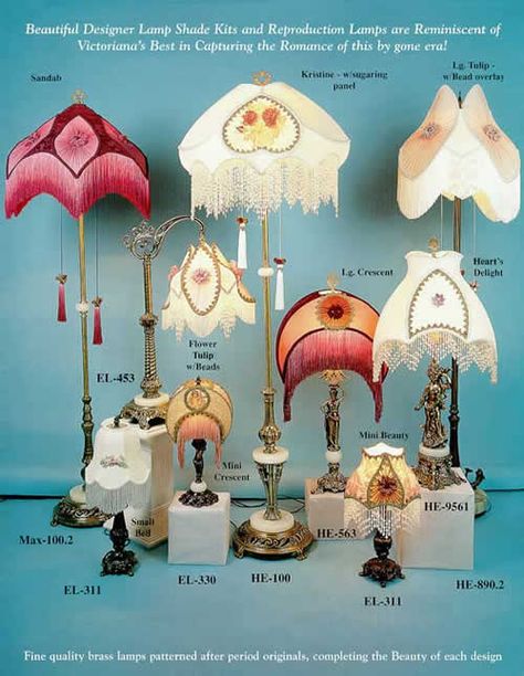 9 Original Victorian Lamp shade Kit Designs Rectangle Lamp Shade, Victorian Lamp, Vintage Lampshades, Victorian Lighting, Lamp Making, Repurposed Lamp, Antique Lamp Shades, Lampshade Makeover, Victorian Lamps