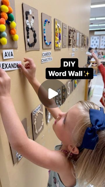 Elizabeth ✨ Preschool for You | DIY Word Wall✨ 

Why make your own word wall rather than purchasing pre made letters? Let me list the ways… the kids are taking an active... | Instagram Preschool Word Wall Ideas, Preschool Word Walls, Word Wall Kindergarten, Thema Letters, Classroom Word Wall, Childcare Ideas, Sensory Wall, Early Years Educator, Early Childhood Development