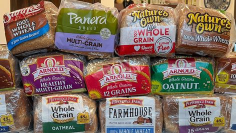 Healthiest Bread To Buy, 100% Whole Grain Bread Recipe, Best Whole Grain Bread, Low Calorie Bread, Whole Grain Oatmeal, High Fiber Low Carb, Fiber Bread, Grocery Store Items, Multi Grain Bread