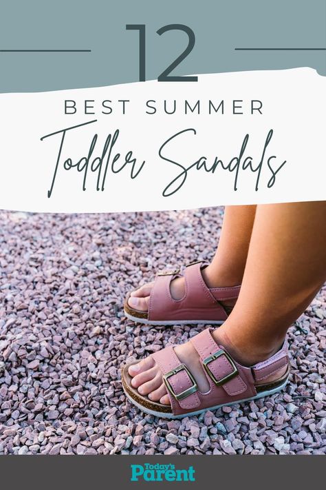 Closeup side view of toddler girl feet wearing pink buckle sandals on pink stones in natural light with hard shadows Toddler Summer, Toddler Sandals, Summer 2023, Sandals Summer, In Style, Walking, Parenting, Sandals