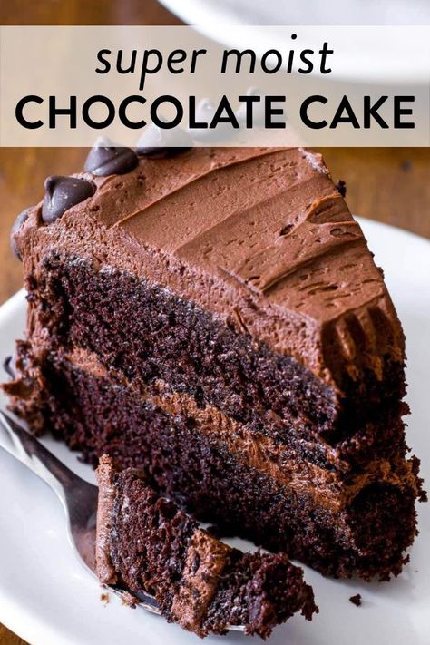 Homemade Cake Recipes Chocolate, Super Moist Chocolate Cake, Apple Coffee, Triple Chocolate Cake, Amazing Chocolate Cake Recipe, Chocolate Cake Recipe Easy, Homemade Chocolate Cake, Chocolate Layer Cake, Cake Recipes From Scratch