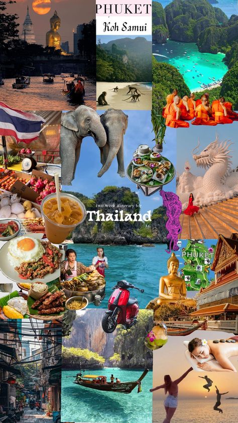 Thailand 🇹🇭 #thailand #phuket #koisumui #vacation Thailand Mood Board, Puckett Thailand, Pukhet Thailand, Thailand Collage, Phuket Thailand Aesthetic, Bangkok Thailand Aesthetic, Thailand Aesthetic, Future Aesthetic, Thailand Holiday