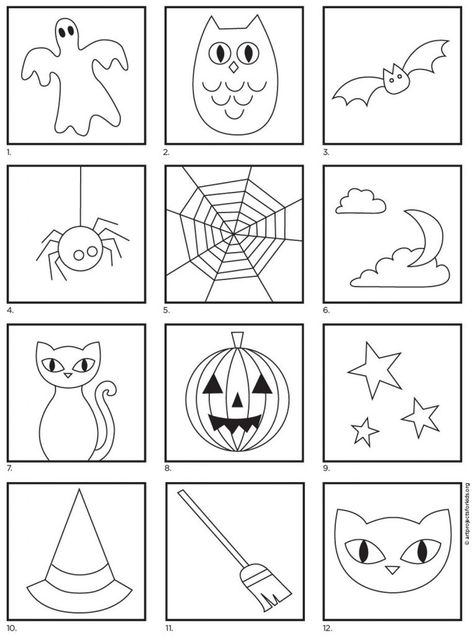 How to Draw Halloween Things · Art Projects for Kids Halloween Sketches Easy, Simple Halloween Drawings, Jackolantern Drawing, Halloween Things To Draw, Halloween Pictures To Draw, Witchy Doodles, Halloween Draw, Halloween Sketches, Easy Halloween Drawings