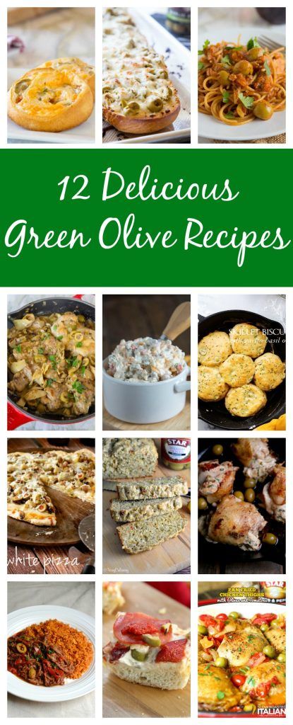 12 Green Olive Recipes - 12 recipes that are a must made for any olive fans in your life! Olive Recipes Dinners, Green Olive Recipes, Pan Fried Chicken Thighs, Veg Diet, Olive Dishes, Olive Recipes, Italian Olives, Italian Foods, Potluck Dishes