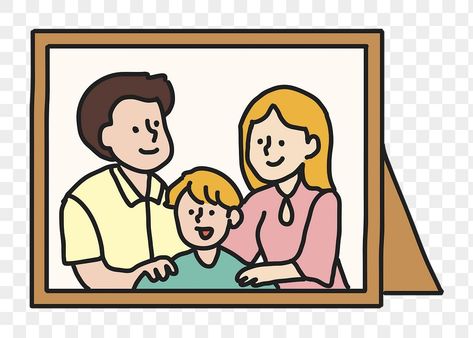 Family Cartoon Pictures, Picture Frame Cartoon, Family Picture Cartoon, Picture Frame Clipart, Family Picture Clipart, Happy Family Pictures, Family Picture Frame, Couple Comics, Graphic Design University