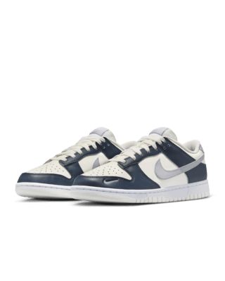 You can always count on a classic. The Dunk Low pairs iconic color blocking with premium leather and plush padding for game-changing comfort that lasts. The possibilities are endless—how will you wear your Dunks? Shown: Sail/White/Armory Navy/Wolf Grey Style: HV2390-100 Nike Dunk Low Colors, Cocnut Milk, Nike Low Dunk, Low Dunks, Shoes For Woman, Grey Style, Navy Shoes, Nike Dunk Low, Dunk Low