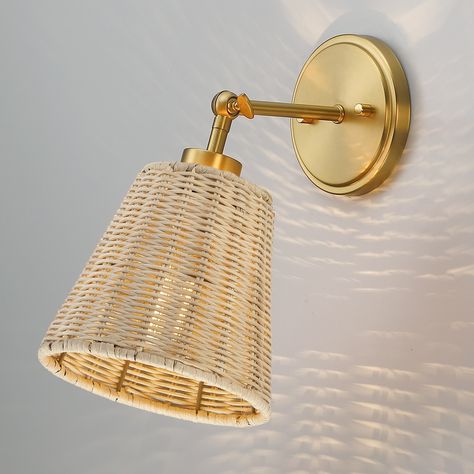 Vanity Light Bar, Rattan Shades, Decorative Wall Sconces, Brass Wall Lamp, Indoor Wall Sconces, Outdoor Wall Lantern, Modern Trend, Wall Light, Wall Lamp