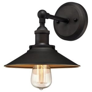 Westinghouse Louis 1-Light Oil Rubbed Bronze Wall Mount Sconce Sconces On Shiplap Wall, Bronze Bathroom Light Fixtures, Library Reading Room, Bronze Interior, Rustic Bathroom Ideas, Oil Rubbed Bronze Bathroom, Rustic Wall Sconces, Bronze Wall, Indoor Wall Sconces