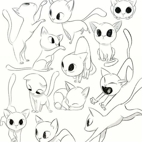 Art Guidelines, Kitten Drawing, Cartoon Cats, Drawing Animals, Animal Artwork, Model Sheet, Cat Pose, Cat Character, Disney Character