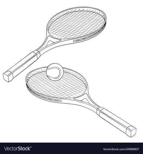 Tennis Racket Drawing, Tennis Sketch, Tennis Rackets, Sun Tattoo, Art Idea, Tennis Racket, Transparent Png, Free Vector Images, White Background