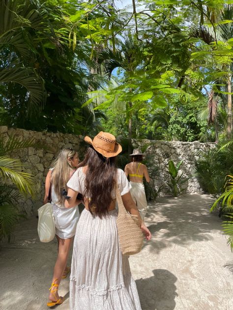 Tulum, tropical destination, vibes, aesthetics Vacation In Mexico Aesthetic, Baja California Outfits, Tulum With Friends, Mexico Beach Outfits Vacation, Riviera Maya Mexico Aesthetic, Cancun Mexico Instagram Pictures, Tulum Girls Trip, Mexico Pics Ideas, Mexico Aesthetic Pictures