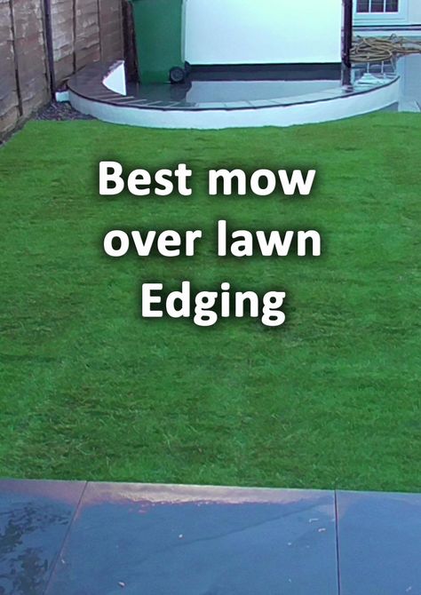 Mow Strip Along Fence, Mow Strip Ideas Lawn Edging, Easy Landscape Border Ideas, Mowing Edge Border, Mow Over Edging, Rubber Landscape Edging, Mowing Strip Ideas, Mowable Lawn Edging, Easy Mow Garden Edging