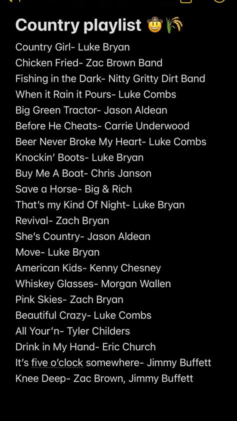 Chris Janson, Country Playlist, Big And Rich, Zac Brown Band, Green Tractors, Eric Church, Nitty Gritty, Jason Aldean, Kenny Chesney