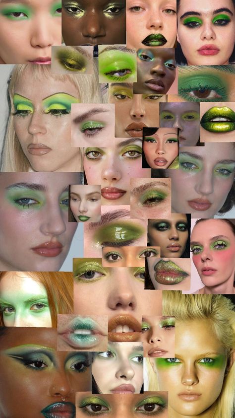 #green #greenmakeup #brat #bratsummer #greenaesthetic #inspo #makeup #hautecouture #grunge Concert Makeup, Inspo Makeup, Birthday Songs, School Event, Concert Fits, Pretty Makeup, Makeup Inspo, Tattoos And Piercings, Concert Outfit