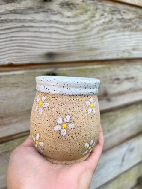 White glaze on speckled clay Speckled Buff Clay Glazes, Speckled Pottery, Speckled Clay Pottery, Speckled Clay, Glazed Bowl, Clay Paint, Pottery Gifts, How To Make Clay, Clay Mugs