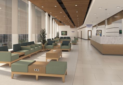 Ojai Lounge and Occasional Tables Waiting Room Healthcare Lobby Design, Hospital Waiting Area, Waiting Area Design, Hospital Lobby, Medical Office Interior, Hospital Interiors, Medical Clinic Design, Hospital Reception, Hospital Design Architecture