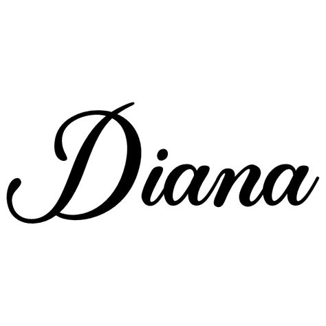 Diana In Cursive, Diana Name Tattoo, Diana Name, Diana Tattoo, Tatto Name, Name Drawings, Jean Piaget, Free T Shirt Design, Tattoo Font