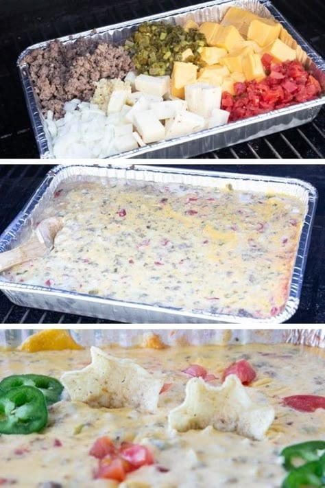 Pepper Jack Queso, Queso Velveeta, Velveeta Cheese Dip, Smoked Queso, Queso Dip Recipe, Queso Dip Recipes, Pellet Grill Recipes, Traeger Recipes, Velveeta Cheese