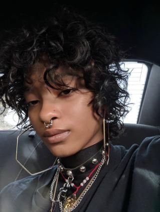 Short Punk Hair Women Curly, Black Enby Hairstyles, Poc Women Faceclaims, Gender Fluid Face Claims, Enby Face Claim, Black Nonbinary Hairstyles, Black Transmasc Hair, Nonbinary Face Claim, Gender Neutral Face Claim