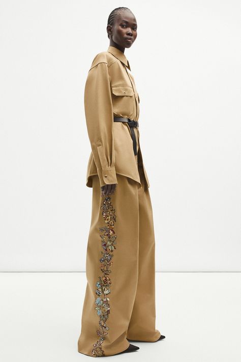 Adam Lippes Resort 2025 Collection Leather Culottes, Cashmere Suit, Full Midi Skirt, Adam Lippes, 2025 Trends, Khaki Trousers, Denim Ideas, Spring 2025, Summer 2025