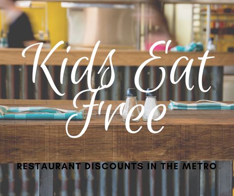 Kids Eat Free Discounts at Metro Restaurants (By Day of the Week) - MetroFamily Magazine Kids Eat Free Restaurants, Kids Pizza, Barbecue Pit, Kids Eat Free, Pizza Kitchen, Large Pizza, Kids Menu, Kids Night, Top Restaurants