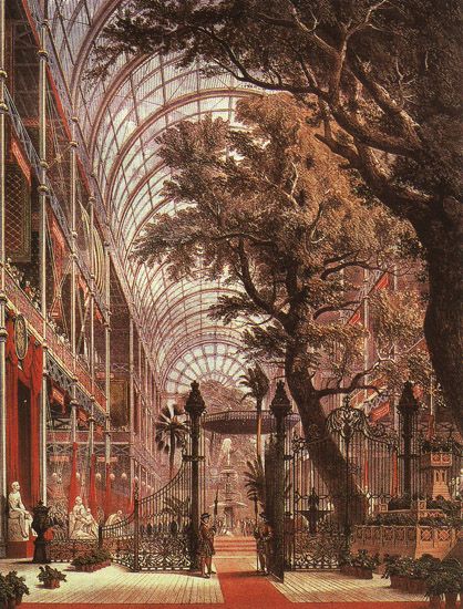 The Coalbrookdale Gates at the Great Exhibition in London, 1851. Victorian Greenhouses, The Crystal Palace, Palace London, Cultural Artifact, Memory Pictures, Victorian London, Norman Foster, London Architecture, London History