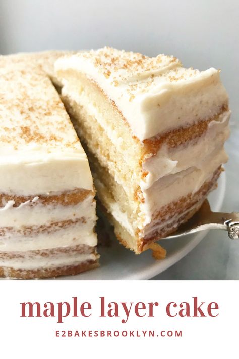 Maple Layer Cake | e2 bakes brooklyn Winter Dessert Recipes Easy, Gesine Prado, Maple Desserts, Texas Cake, Canadian Dessert, Maple Cake, Maple Recipes, Maple Syrup Recipes, Savory Cakes