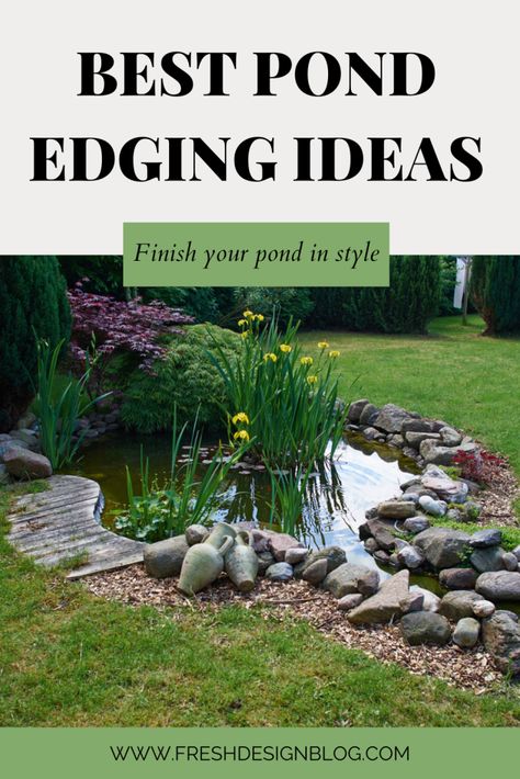 Discover the best pond edging ideas to help finish your pond off in style Pond Edging Ideas, Garden Ponds Ideas, Pond Edging, Ponds Ideas, Pond Rocks, Animal Therapy, Fish Pond Gardens, Backyard Ponds, Outdoors Ideas